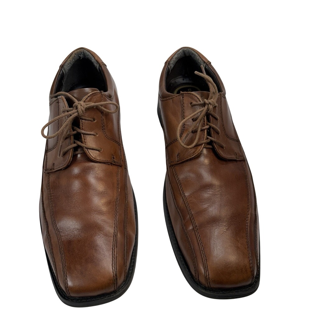 Dockers Endow Men's 12M Brown Leather Dress Shoes‎ Oxford Bicycle Toe 90-27242